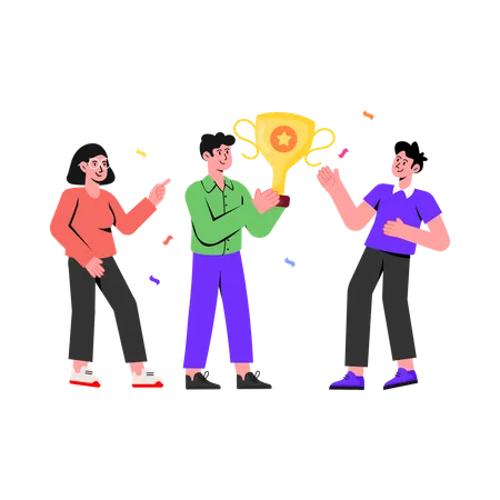 Successful Business Team  Illustration