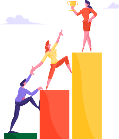 Successful Business Team  Illustration