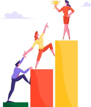 Successful Business Team  Illustration