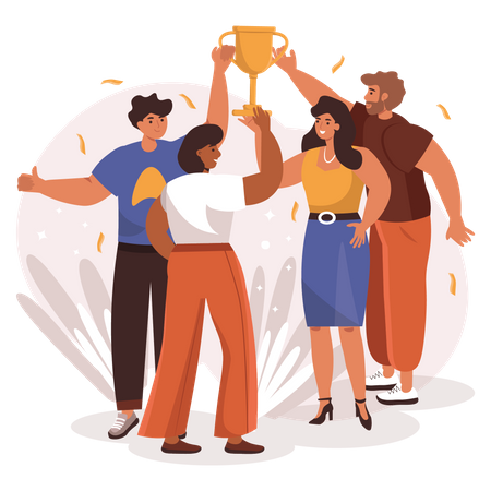 Successful Business team  Illustration