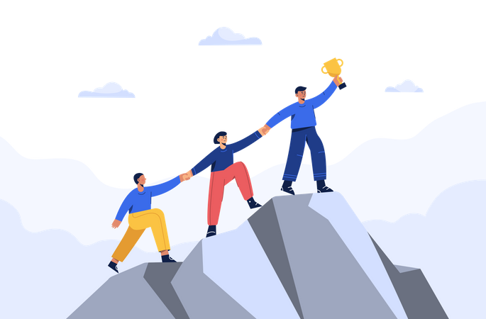 Successful business team  Illustration