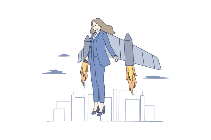 Successful business woman  Illustration