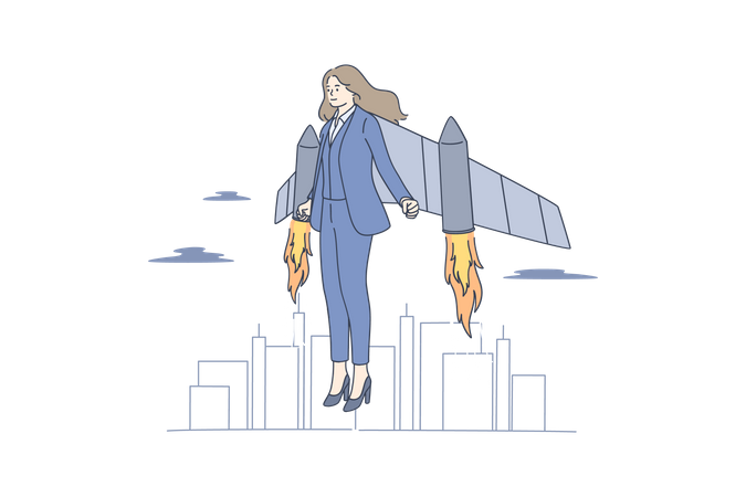 Successful business woman  Illustration