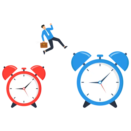 Achieve Deadline Smart Time Management Success In Work Strategy On Business Deadline Or Working Time Efficiency Concept Illustration