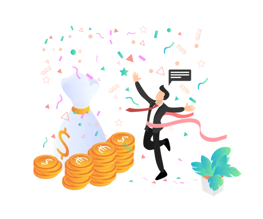 Successful Businessman  Illustration