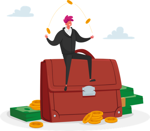 Successful businessman  Illustration