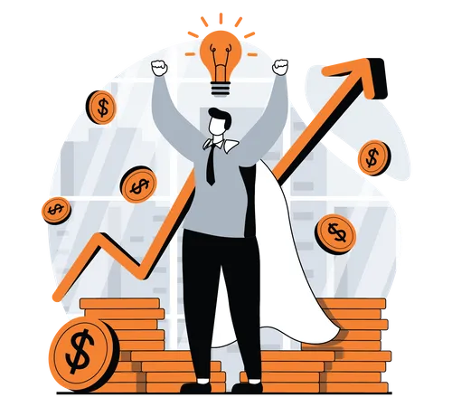 Successful Businessman  Illustration