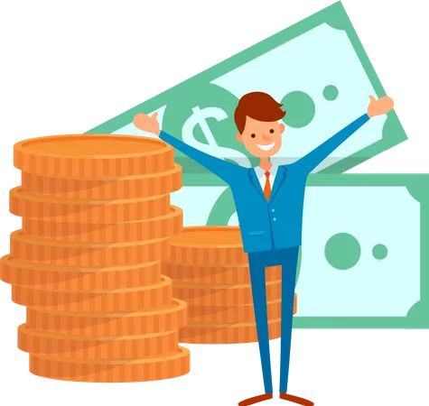 Successful Businessman  Illustration