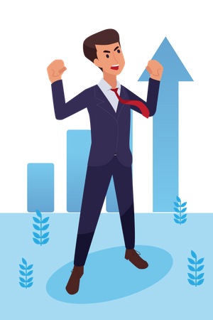 Successful Businessman  Illustration