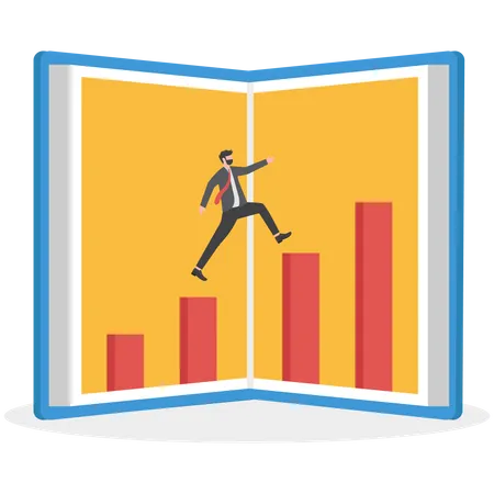 Learning Or Studying For Skill Development To Achieve Business Success Successful Businessman Riding Pencil Rocket Flying Illustration