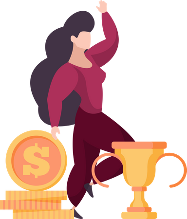 Successful businesswoman  Illustration