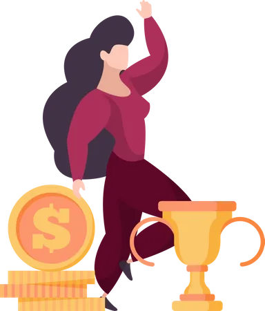 Successful businesswoman  Illustration