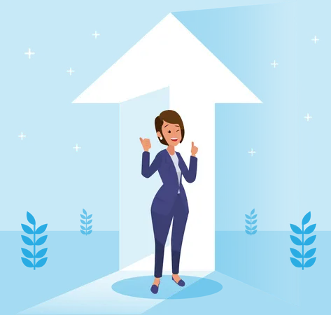 Successful businesswoman  Illustration