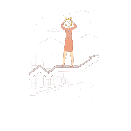 Successful businesswoman  Illustration