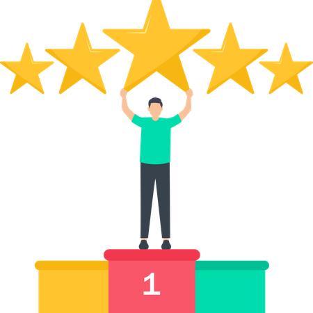 Successful career or building rating  Illustration