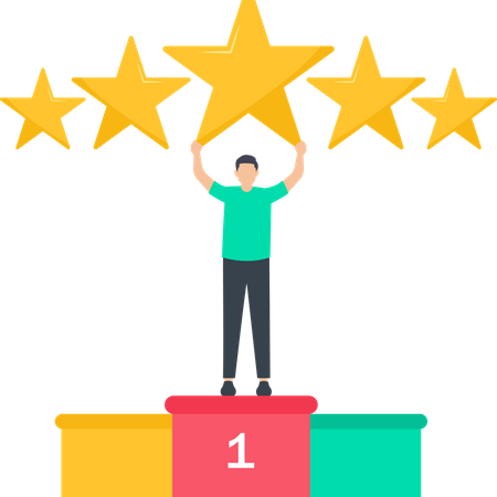 Successful career or building rating  Illustration