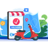 delivery successfully illustration svg