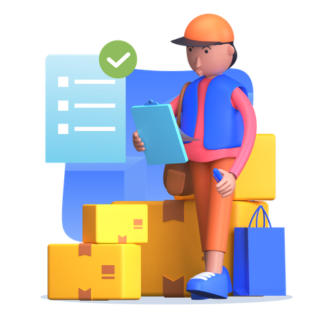 Successful delivery  Illustration