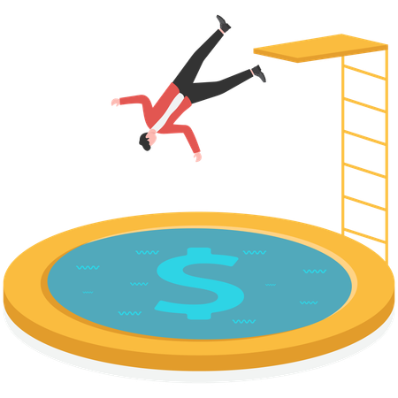 Successful entrepreneurs in business world lead company to its peak  Illustration