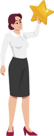 Successful female entrepreneur  Illustration