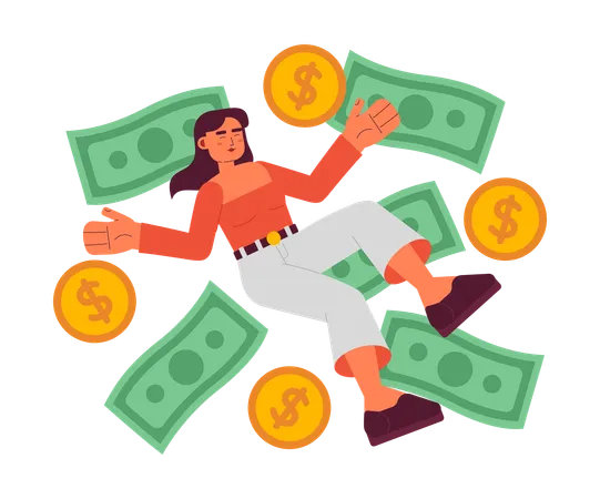 Successful Female investor  Illustration