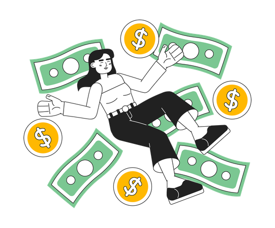 Successful Female investor  Illustration