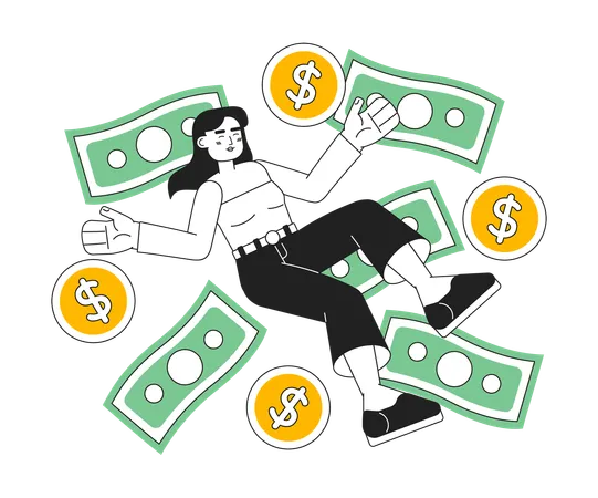 Successful Female investor  Illustration