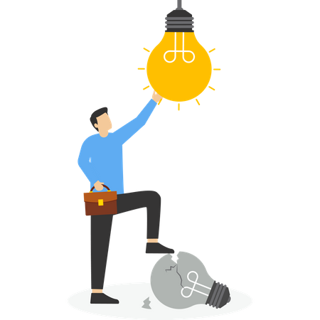 Successful in creating the best ideas  Illustration