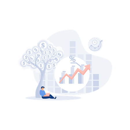 Successful investor  Illustration