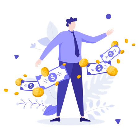 Successful investor  Illustration
