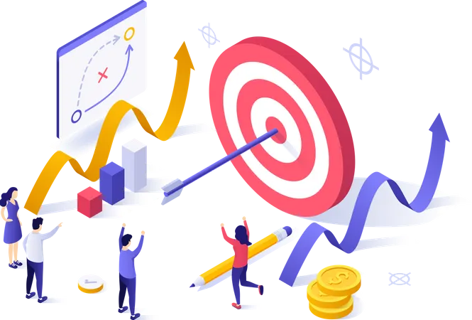 Successful marketing strategy  Illustration