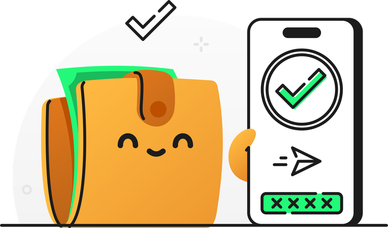Successful money payment  Illustration