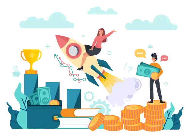 Successful startup  Illustration