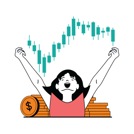 Successful stock trader  Illustration