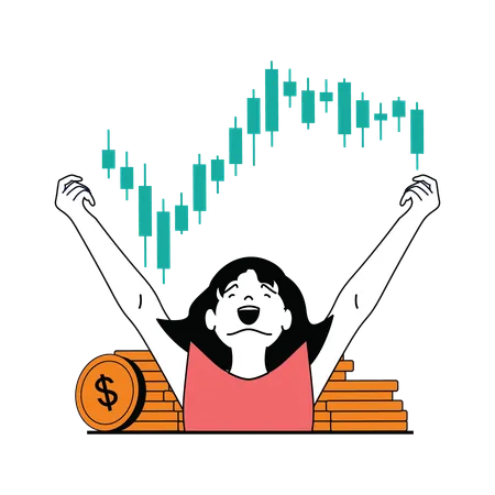Successful stock trader  Illustration