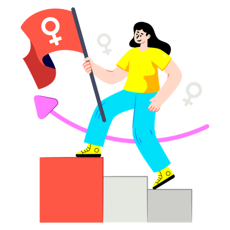 Successful Woman  Illustration