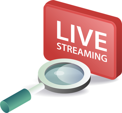 Suche nach Live-Streaming  Illustration