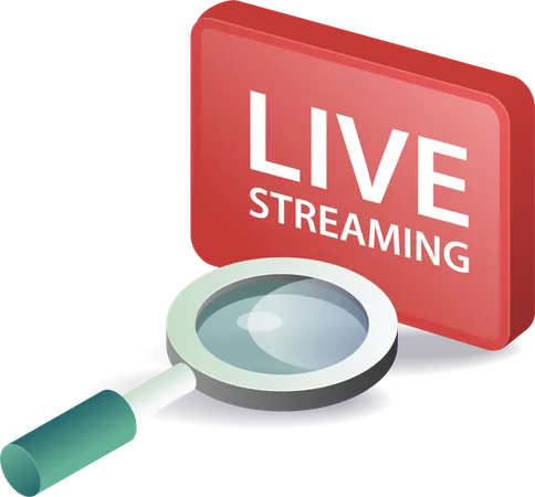 Suche nach Live-Streaming  Illustration