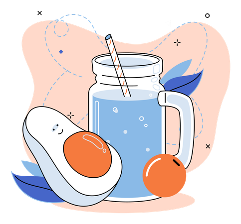 Suco de kiwi  Illustration