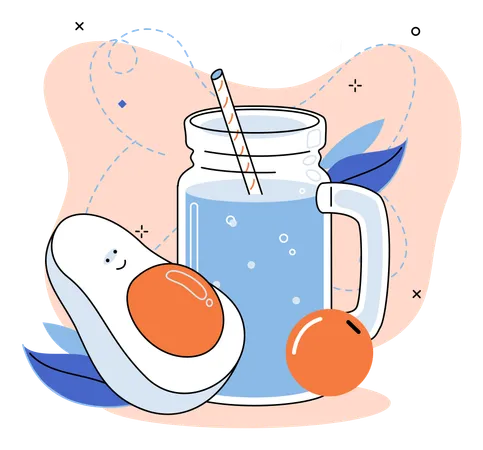 Suco de kiwi  Illustration