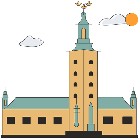 Suécia - Palácio de Estocolmo  Ilustração