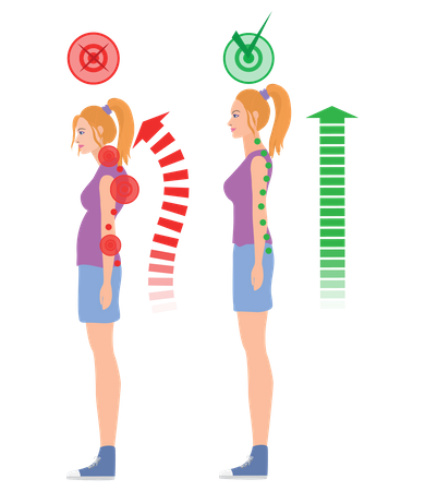 Suffering Backpain  Illustration