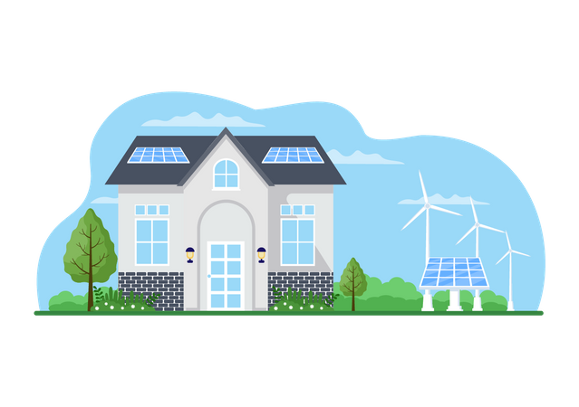 Suministro de energía renovable  Ilustración