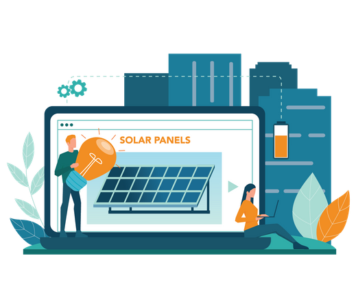 Suministro de energía renovable  Ilustración