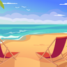 summer beach illustration free download
