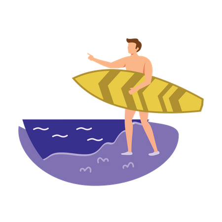 Summer beach activities Illustration