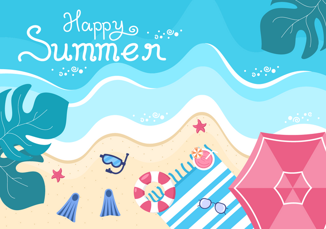 Summer Beach  Illustration