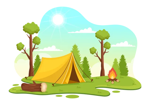 Summer Camp  Illustration