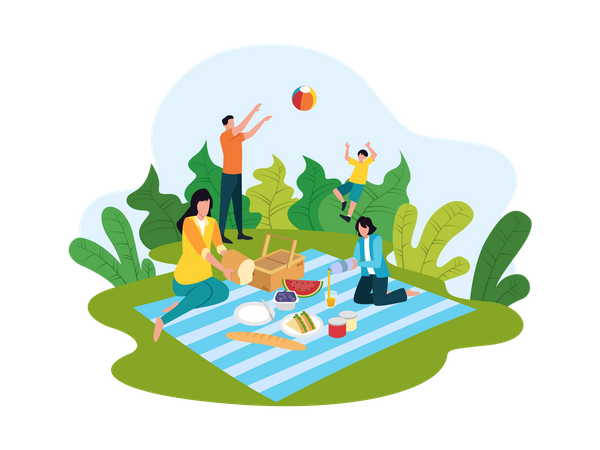 Summer Camping  Illustration