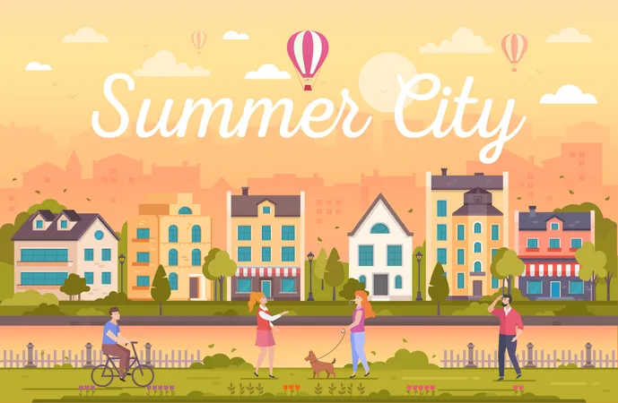 Summer city Illustration